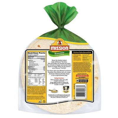 Mission Homestyle Soft & Fluffy Flour Tortillas 24 ct