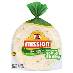 Mission Mission Homestyle Soft & Fluffy Flour Tortillas 24 ct