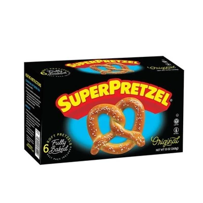 SuperPretzel Frozen Baked Soft Pretzels 6ct/13oz