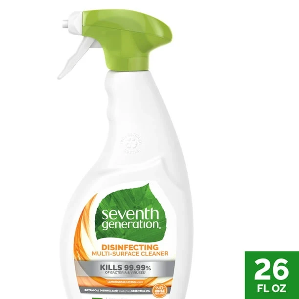 Seventh Generation Lemongrass Citrus Disinfecting Multi Surface Cleaner, 26 oz