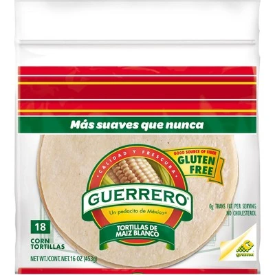 Guerrero White Corn Tortillas 18ct