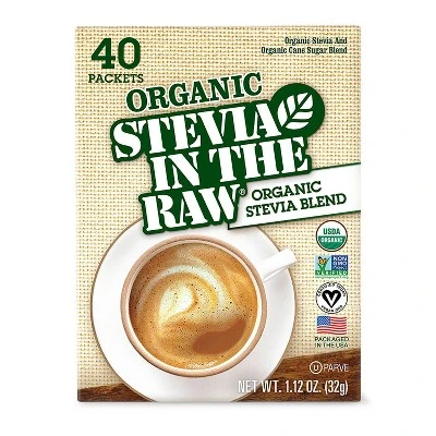 Organic Stevia In The Raw Zero Calorie Sweetener Packets  40ct/1.12oz