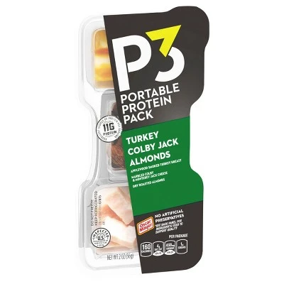 Oscar Mayer P3 Turkey Colby Jack & Almonds Portable Protein Pack