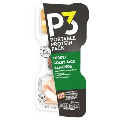 Oscar Mayer P3 Turkey Colby Jack & Almonds Portable Protein Pack