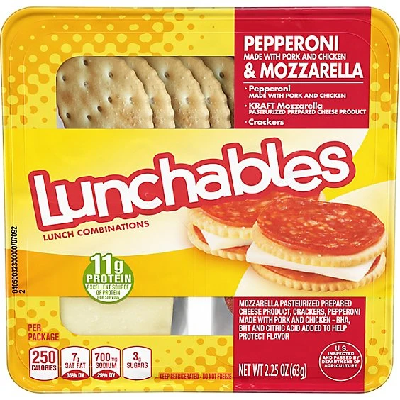 Oscar Mayer Lunchables Lunch Combinations Pepperoni & Mozzarella  2.25oz