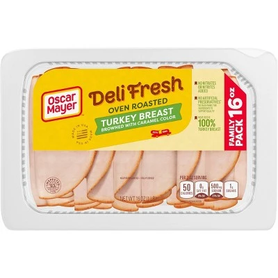 Oscar Mayer Deli Fresh Sliced Oven Roasted Turkey Breast  16oz