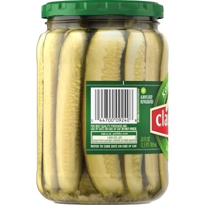 Claussen Dill Pickle Spears  24 fl oz