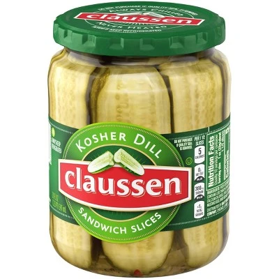 Claussen Dill Sandwich Pickle Slices  20 fl oz