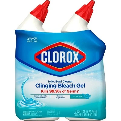 CloroxToilet Bowl Cleaner Clinging Bleach Gel Cool Wave