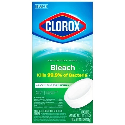 Clorox Automatic Toilet Bowl Cleaner Tablets with Bleach