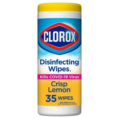 Clorox Disinfecting Wipes Bleach Free Cleaning Wipes Crisp Lemon 35ct
