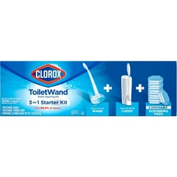 Clorox Clorox ToiletWand Disposable Toilet Cleaning System ToiletWand Storage Caddy & 6 Refill Heads
