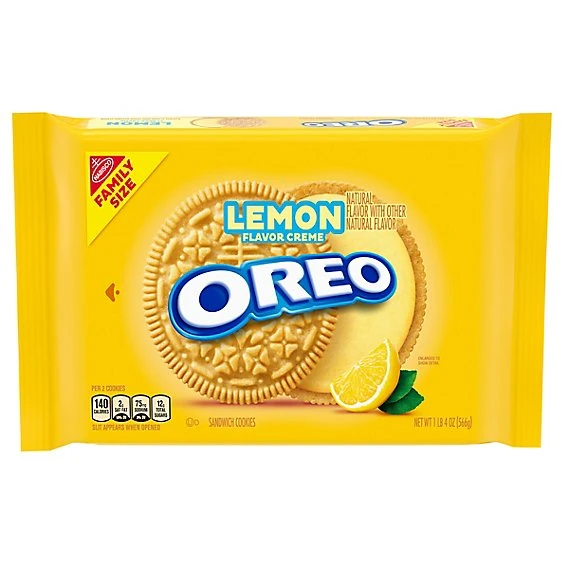 Oreo Lemon Creme Sandwich Cookies, Lemon