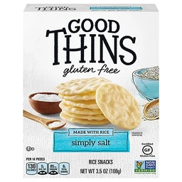 Good Thins Good Thins Simply Salt Rice Snacks Gluten Free Crackers  3.5oz