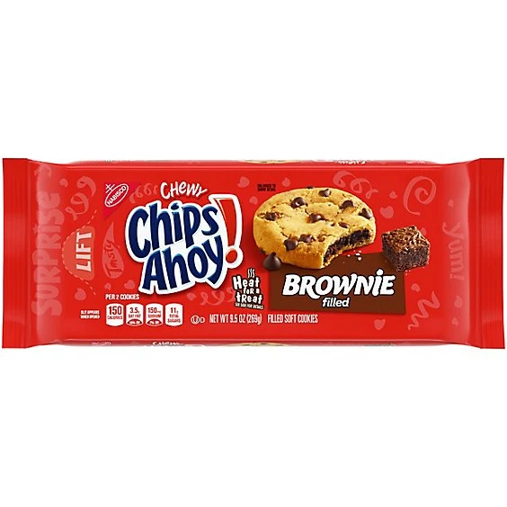 Chips Ahoy! Chewy Brownie Filled Chocolate Chip Cookies  9.5oz