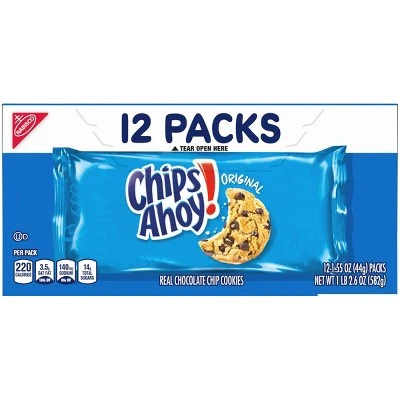 Chips Ahoy! Original Chocolate Chip Cookies Single Serve 16.8oz