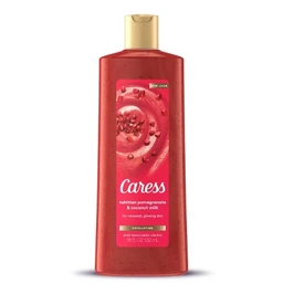 Caress Caress Tahitian Renewal Pomegranate Seeds & Coconut Milk Scent Exfoliating Body Wash Soap  18 fl oz