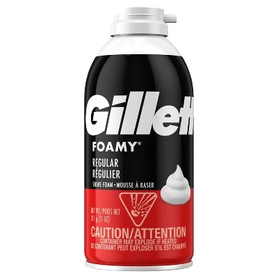 Gillette Foamy Mens Regular Travel Size Shave Foam