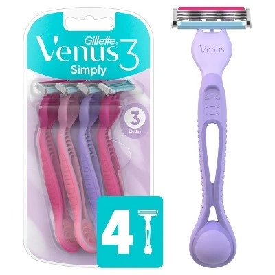 Venus Simply 3 Women's Disposable Razors 4ct