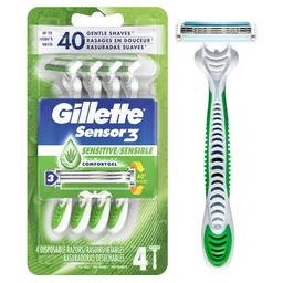 Sensor Gillette Sensor3 Sensitive Men's Disposable Razors