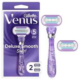 Venus Venus Swirl Flexiball Purple Women's Razor 1 Handle + 2 Refills