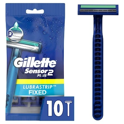 Gillette Sensor2 Plus Men's Disposable Razors  10ct