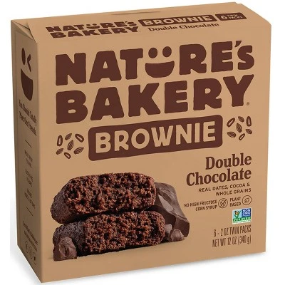 Nature's Bakery Double Chocolate Brownie 6ct