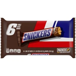 Snickers Snickers Full Size Chocolate Candy Bars  1.86oz/6ct