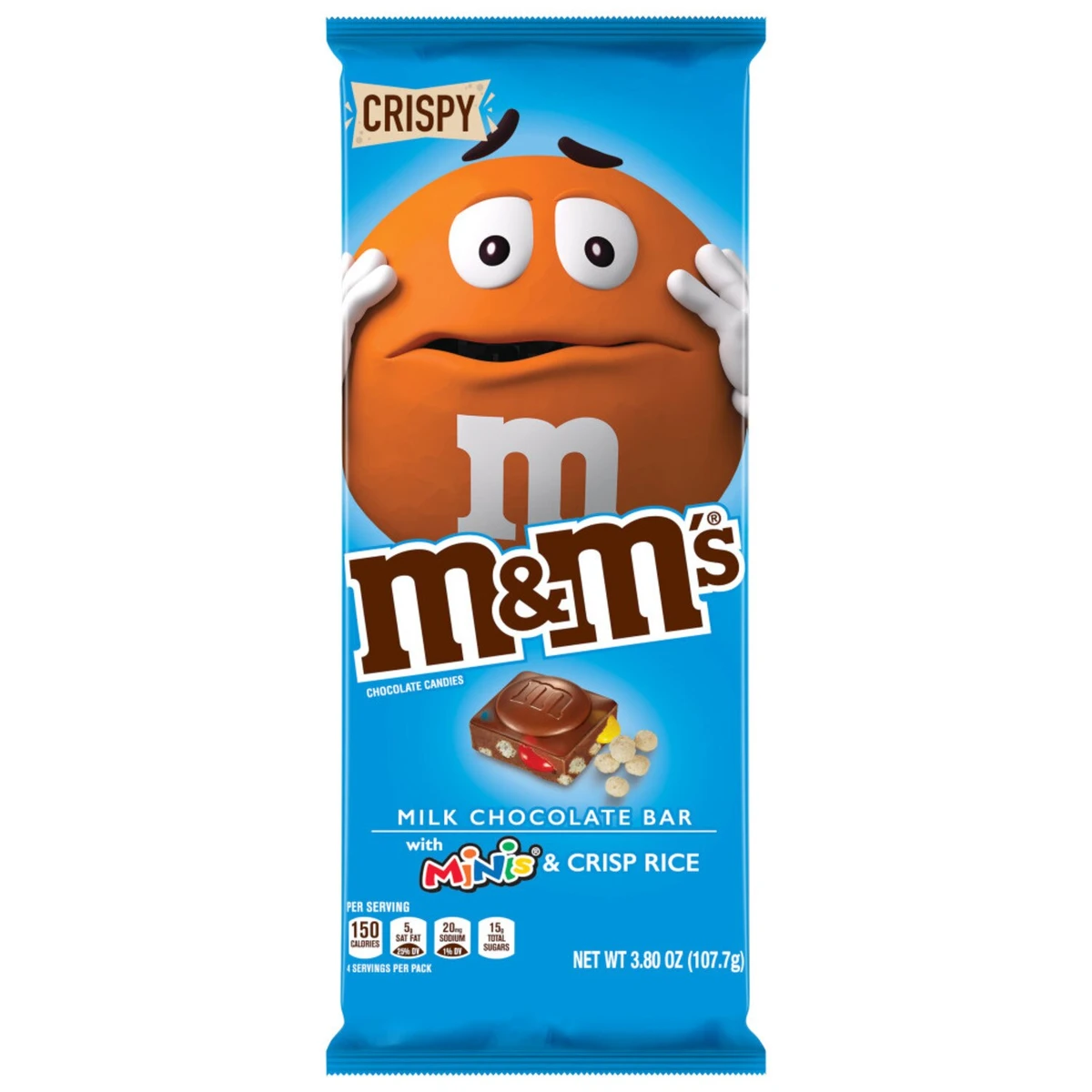 M&M'S Crispy & Minis Milk Chocolate Candy Bar 3.8oz