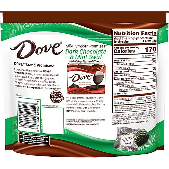 Dove Silky Smooth Promises Chocolate, Dark Chocolate & Mint Swirl