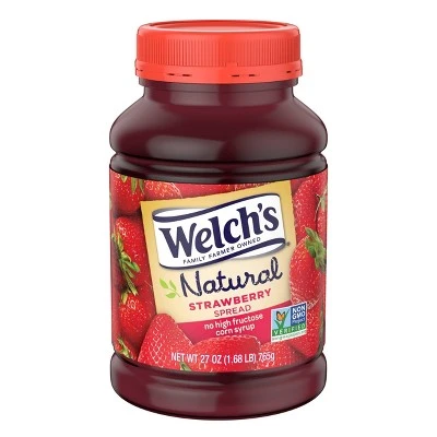 Welch's Natural Strawberry Spread  27oz