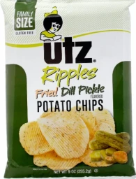 Utz Utz Fried Dill Pickle Ripple Potato Chips 9oz