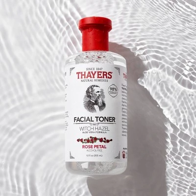 Thayers Alcohol Free Witch Hazel with Organic Aloe Vera Formula Toner, Rose Petal