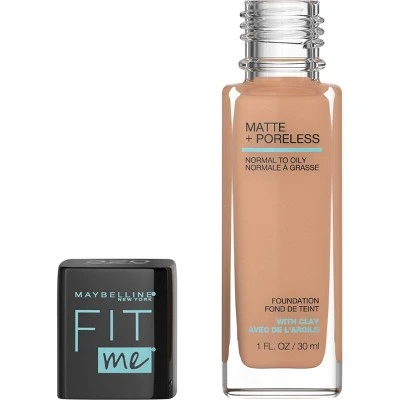 Maybelline® FIT ME!® Matte + Poreless Foundation  Medium Shades  1.0 fl oz
