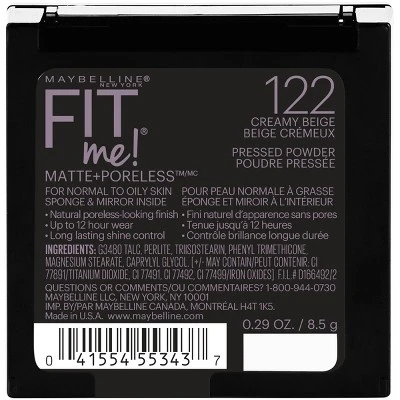 Maybelline Fit Me Matte + Poreless Pressed Face Powder Makeup  0.29oz