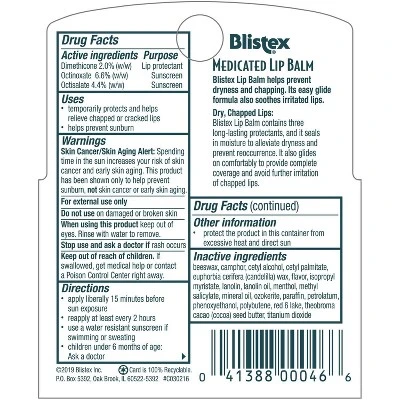 Blistex Medicated SPF 15 Lip Balm 3ct