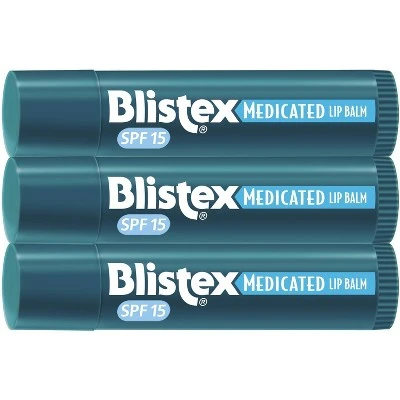 Blistex Medicated SPF 15 Lip Balm 3ct