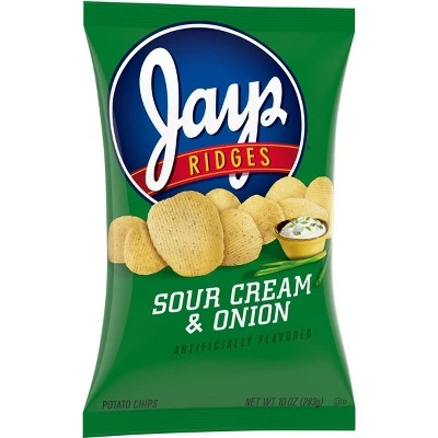 Jays Chips Ridges Sour Cream & Onion Potato Chips  10oz