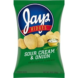 Jays Jays Chips Ridges Sour Cream & Onion Potato Chips  10oz
