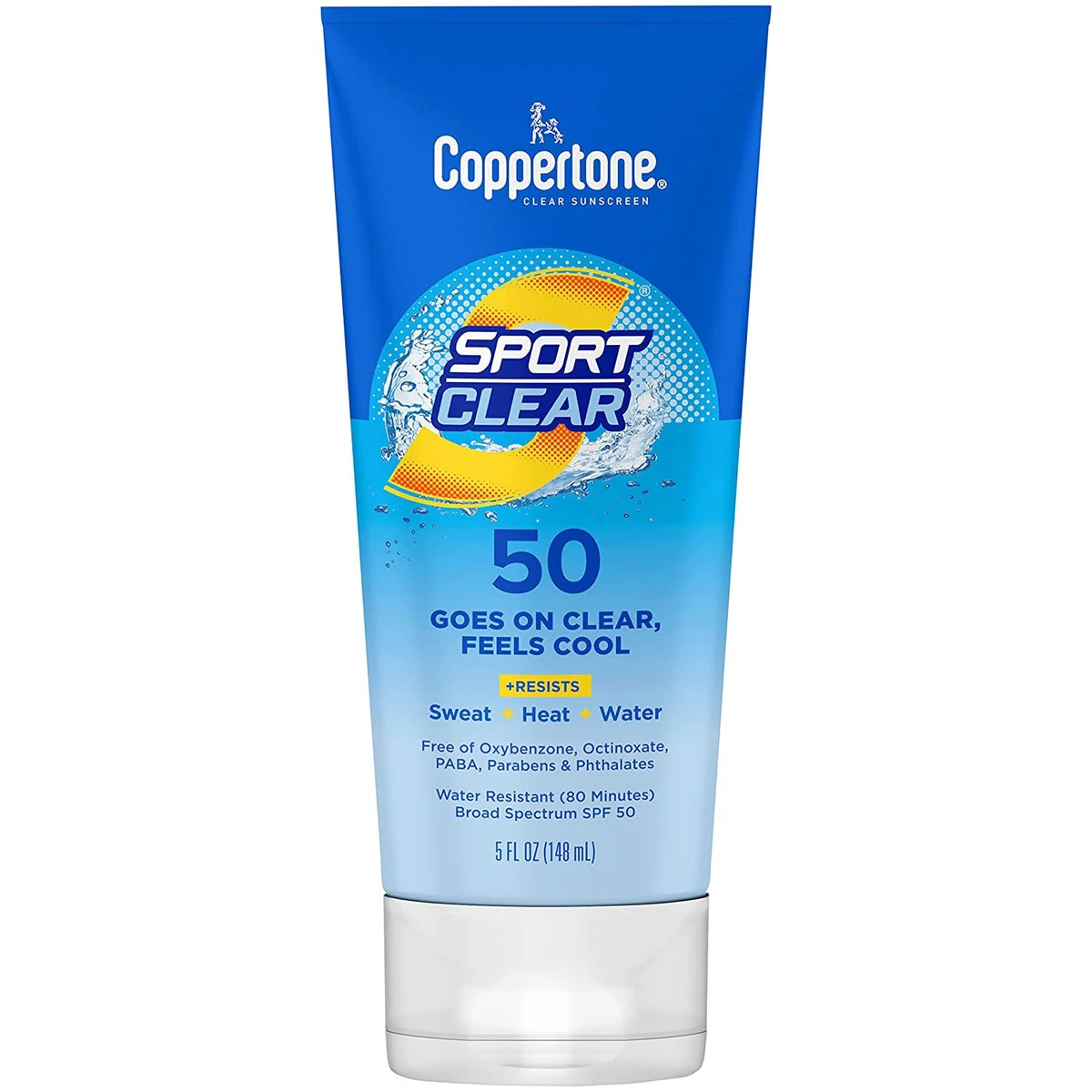 Coppertone Sport Clear Sunscreen Lotion  SPF 50  5oz