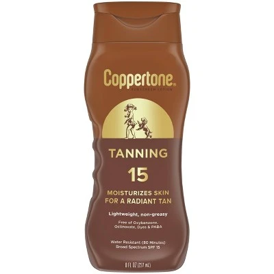 Coppertone Tanning Sunscreen Lotion  SPF 15  8oz
