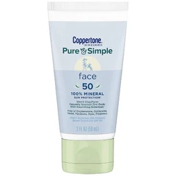 Coppertone Coppertone Pure & Simple Botanicals Faces Sunscreen Lotion SPF 50  2oz