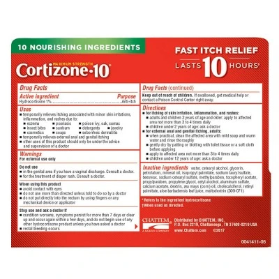 Cortizone 10 Plus Ultra Moisturizing Anti Itch Crème  1oz