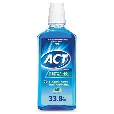 Act Cool Mint Restoring Fluoride Rinse 33oz