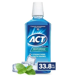 ACT Act Cool Mint Restoring Fluoride Rinse 33oz