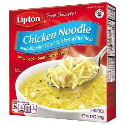Lipton Soup Secrets Soup Secrets, Soup Mix With Diced White Chicken Meat, Chicken Noodle, Chicken N