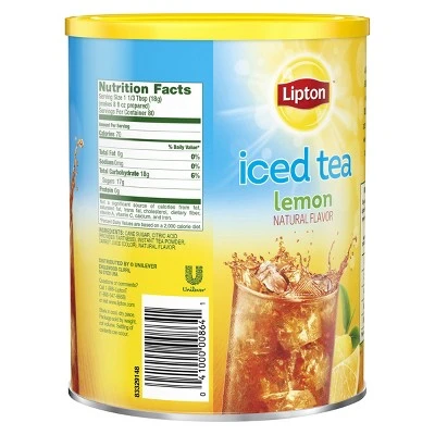 Lipton Lemon Sweetened Iced Tea Mix  20 qt