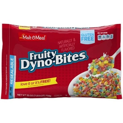 Fruity Dyno Bites Breakfast Cereal 25oz Malt O Meal