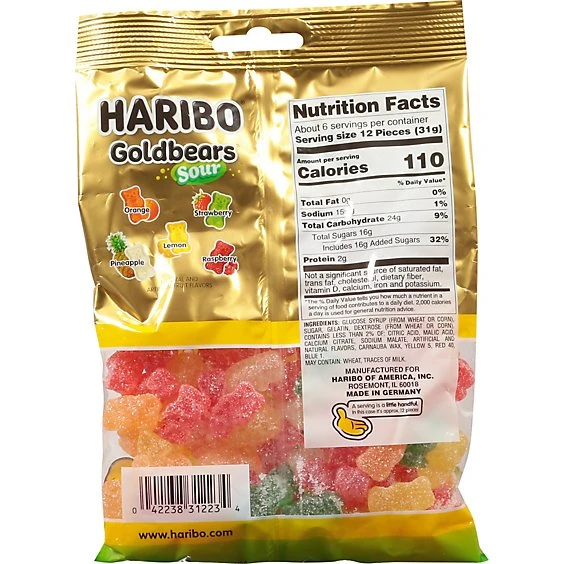 7 oz HARIBO Sour Gold Bears
