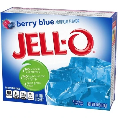 Jell O Gelatin Dessert, Berry Blue